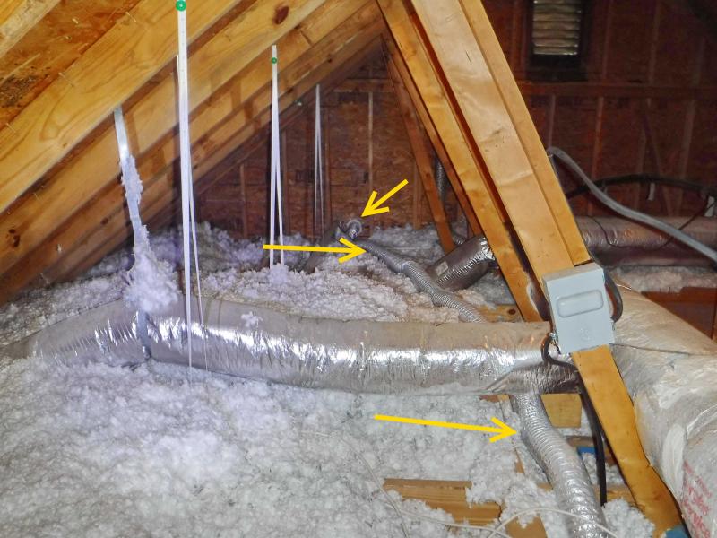 flex dryer vent in attic improper charleston home inspection